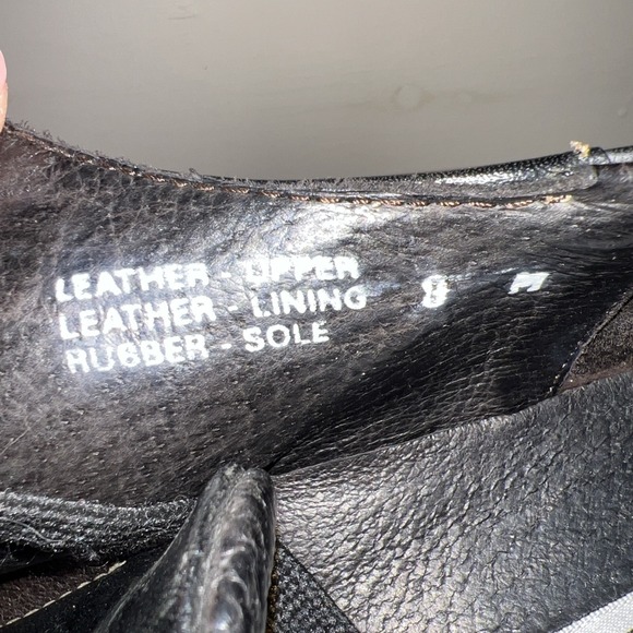 Y2K Alfani Size 9 M Shoes Made in Italy Brown/Black Leather Rubber Sole Comfort main image 5